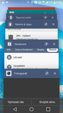 LG V10 – systém Android,  multitasking