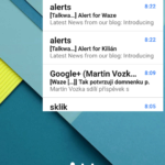Widget aplikace Gmail