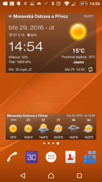Počasí & Clock Widget Android
