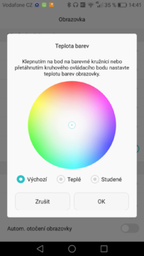 Huawei Mate 8 kalibrace barev