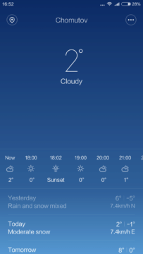 Xiaomi Mi4S – počasí