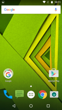 Moto X Play – domovská obrazovka