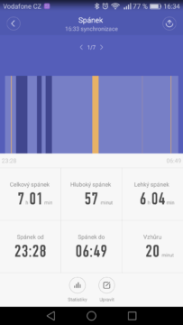 Xiaomi Mi Band 2 – aplikace, statistiky 4