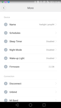 Xiaomi Yeelight Lamp nastavení 1