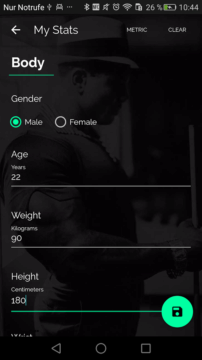android aplikace fitness nej