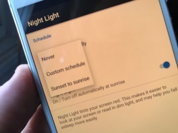 Funkci Night Light na Nexusech neuvidíte