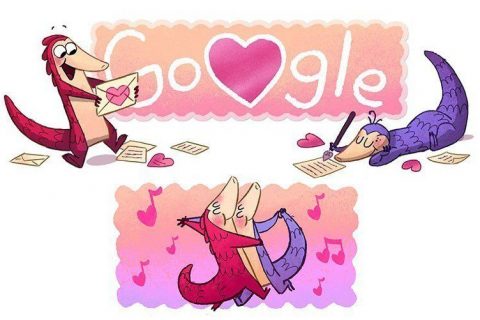 Valentýn Google Doodle