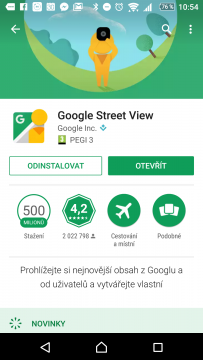 Aktualizace aplikace Street View si Google zajišťuje sám