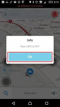 Raw GPS is OFF