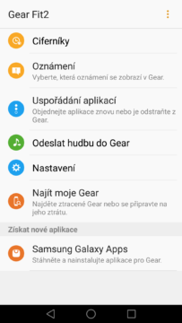Samsung Gear Fit 2 – aplikace Gear 2
