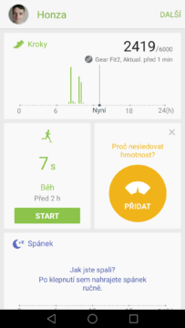 Samsung Gear Fit 2 – aplikace S Health (1)