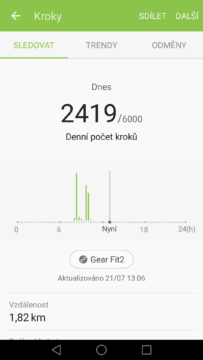Samsung Gear Fit 2 – aplikace S Health (2)