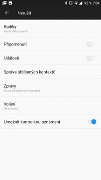 Nastavení režimu Nerušit OxygenOS OnePlus 5