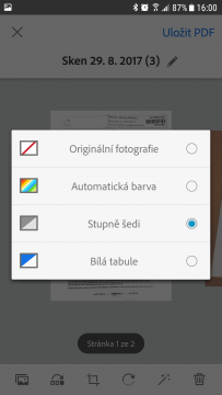 aplikace skenovani Android Adobe