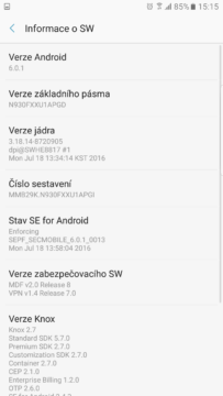 Samsung Galaxy Note7 – system Android, TouchWiz 7