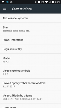 Telefon Xiaomi MI A1-system- android