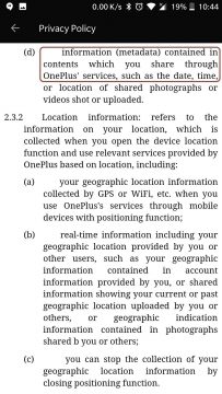 privacy policy oneplus 5