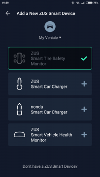 ZUS Smart Tire Safety Monitor app 2