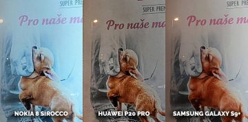 test fotoaparátů Nokia 8 Sirocco vs Huawei P20 Pro vs Samsung Galaxy S9+ - reklama
