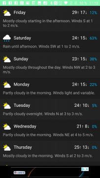 CARROT Weather - Prognóza na následující týden