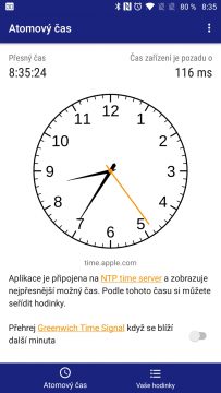 Atomic Clock & Watch Accuracy Tool Seřiďte hodinky podle atomových hodin