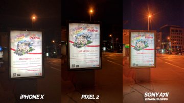 nocni tabule fotografie pixel 2 vs apple iphone X