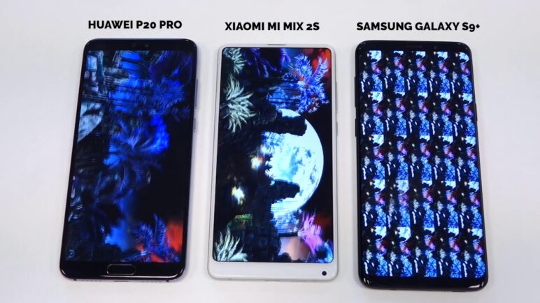 Benchmark Xiaomi Mi Mix 2S vs. Samsung Galaxy S9+ vs. Huawei P20 Pro