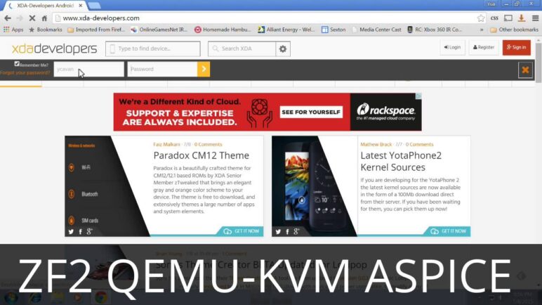 Zenfone 2 Qemu-KVM kernel running Windows, rendered with aSpice