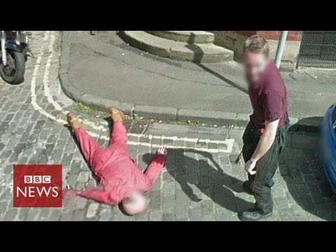 Man fakes a "murder" on Google Street View - BBC News