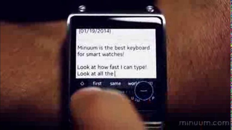 Minuum Keyboard on a Smart Watch