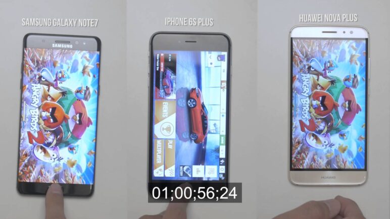 Samsung Galaxy Note7 vs Huawei Nova Plus vs iPhone 6s Plus - Speed test