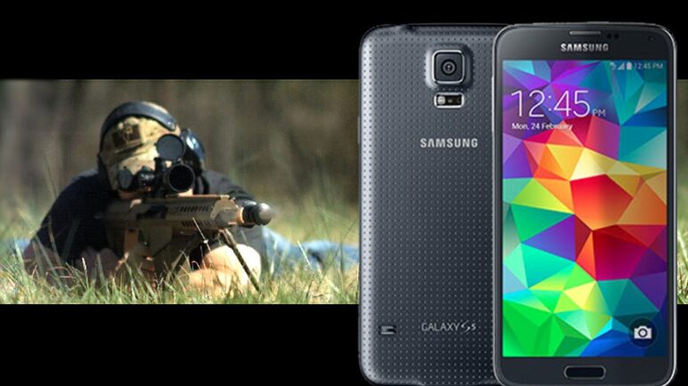 Samsung Galaxy S5 vs .50 Cal