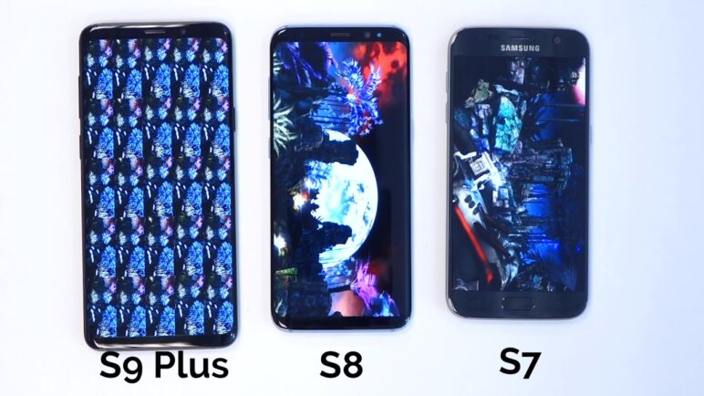 Samsung Galaxy S7 vs. Galaxy S8 vs. Galaxy S9 Plus - Antutu Benchmark - SvetAndroida.cz