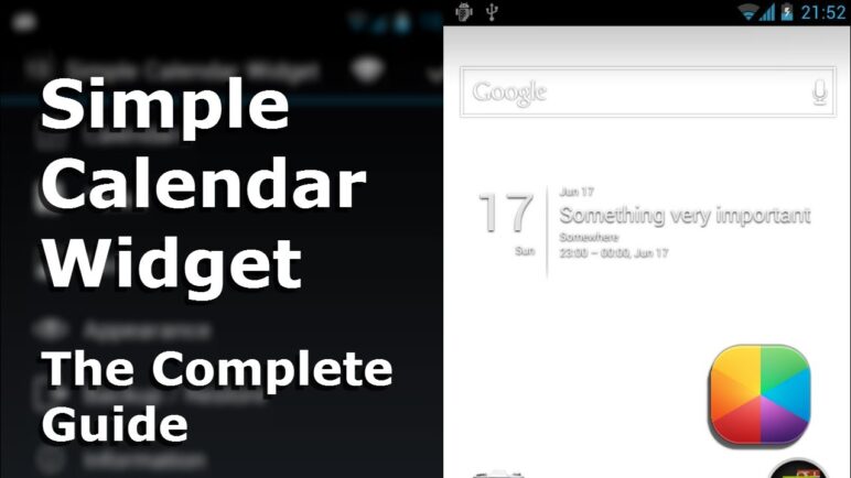 Simple Calendar Widget - The Complete Guide