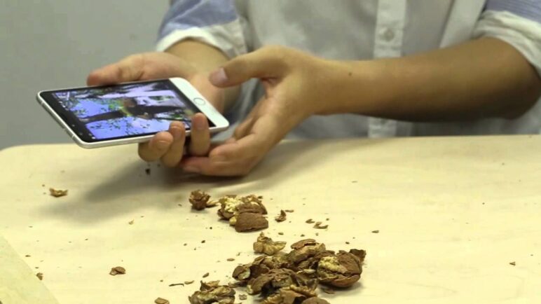 Ulefone Be Touch 2 durability test, smash Walnuts and drive Nails